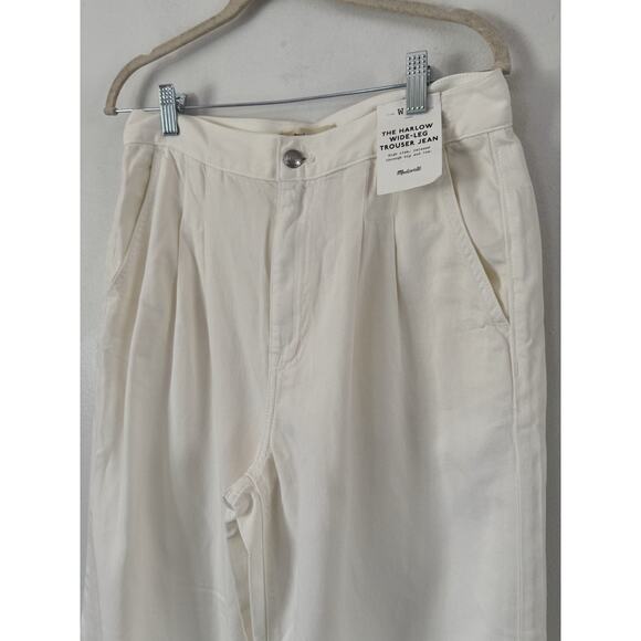 NWD Madewell Harlow Wide Leg Trouser Jeans Pleated Airy Denim VTG Canvas Size 28 - Picture 6 of 12